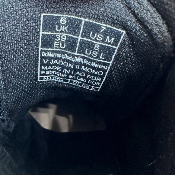 Dr Martens Vegan Jadon II Boot Mono Platforms Black Women's Size 8 - Picture 15 of 16